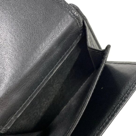 Auth JIMMY CHOO Nemo Black Leather Trifold Wallet - Picture 3 of 5